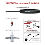 102PCS Tire Valve Core Kit